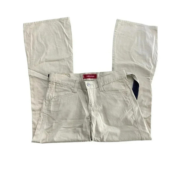 Levi's Women tan Flare Leg Low Rise Slouch Jean Size 5 - Picture 3 of 5